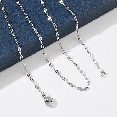 2.3MM 304 Stainless Steel Dapped Chain Necklaces for Women SA-CBACA62-04P-1