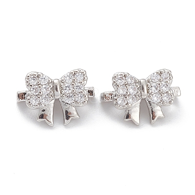 Rack Plating Brass Pave Cubic Zirconia Slide Charms KK-G464-05P-1