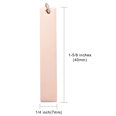 Ion Plating(IP) 304 Stainless Steel Pendants LS-STAS-I311-14A-RG-1