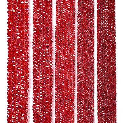 Electroplate Glass Beads Strands EGLA-A044-T6mm-B01-1
