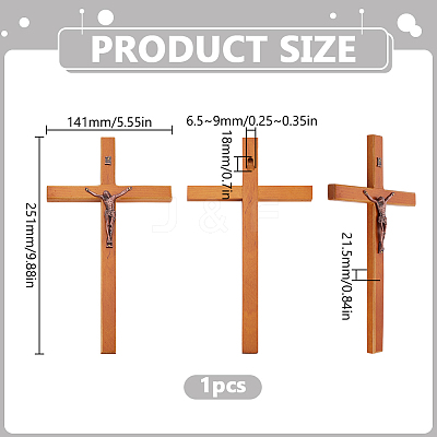 Wood & Alloy Display Decorations DJEW-WH0043-85-1