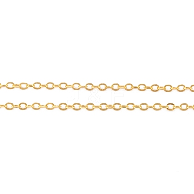 Brass Flat Oval Cable Chains CH030-G-1