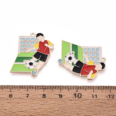 Alloy Enamel Pendants ENAM-T025-01G-10-1