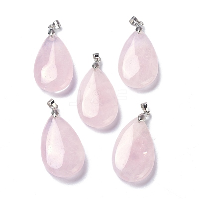 Natural Rose Quartz Pendants G-D084-01P-B15-1