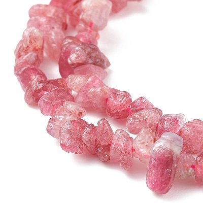 Chips Natural Red Tourmaline Beads Strands G-N0164-29-1
