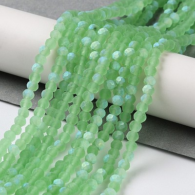 Imitation Jade Glass Beads Strands EGLA-A034-T3mm-MB09-1