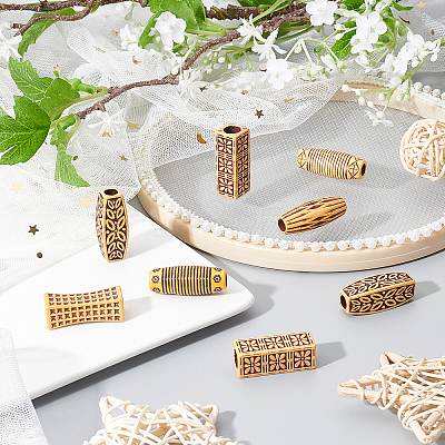 Plastic Dreadlocks Braiding Beads OHAR-NB0001-13-1