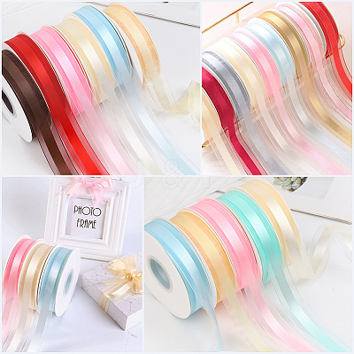 1Roll Solid Color Organza Ribbons ORIB-CY0001-02H-1