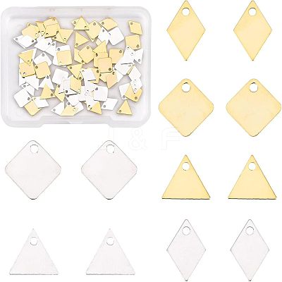 84Pcs 6 Style Brass Charms KK-FH0002-63-1