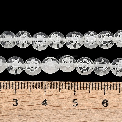 Handmade Millefiori Glass Flat Round Bead Strands LK-P010-05-1