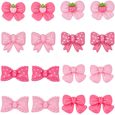48Pcs 8 Styles Opaque Resin Cabochon RESI-BM0001-03-1