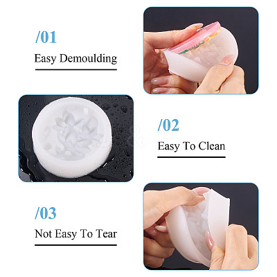 4Pcs 4 Styles Silicone Soap Molds DIY-TA0013-19-1