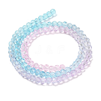 Transparent Painted Glass Beads Strands X1-DGLA-A034-T4mm-A22-1