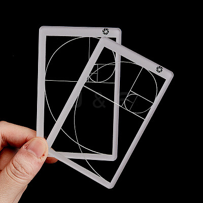 2Pcs Golden Ratio Plastic Fibonacci Composition View Finder AJEW-DR0001-85A-1