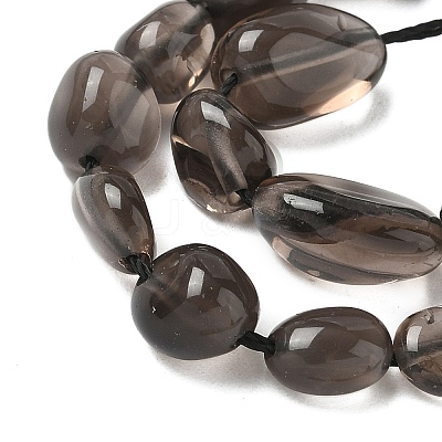 Natural Obsidian Beads Strands G-P497-01A-15-1