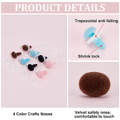 4 Styles Plastic Safety Noses FIND-PH0020-57B-1