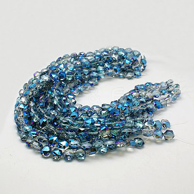 Electroplate Glass Beads EGLA-D022-11-1