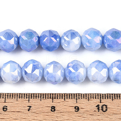 Anti-Tarnish Electroplate Glass Beads Strands X-GLAA-N010-10mm-08-1