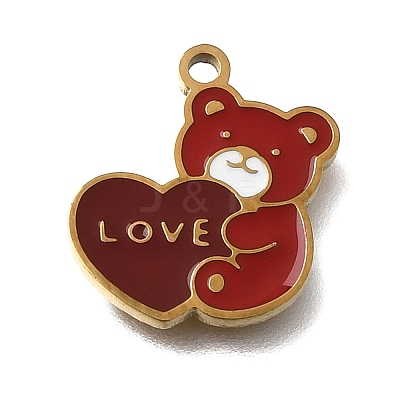 304 Stainless Steel Enamel Pendants SA-CBAA2E4-14G-1