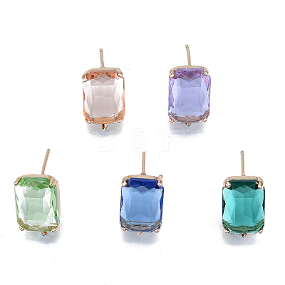 K9 Glass Stud Earring Findings GLAA-N038-50-1