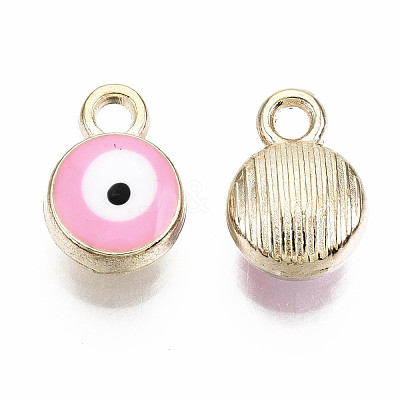 Light Gold Plated Alloy Charms X-ENAM-S117-27D-1