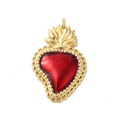 Rack Plating Brass Enamel Pendants KK-G504-25B-03-1