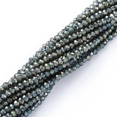 Electroplate Glass Beads Strands X-EGLA-F149-FR-02-1