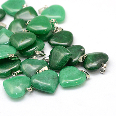 Heart Natural Malaysia Jade Pendants LS-X-G-Q438-19-1
