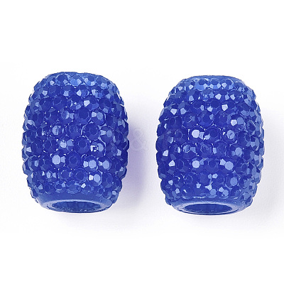 Opaque Resin European Jelly Colored Beads RESI-B025-02A-02-1