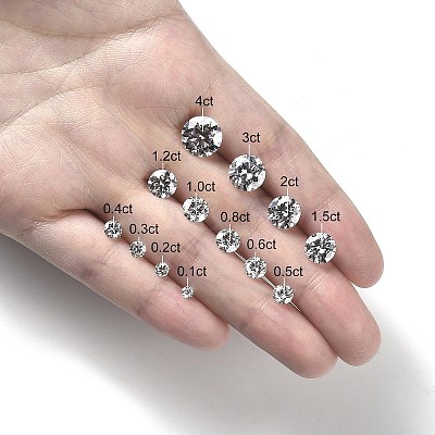 Brilliant Round Cut Moissanite Loose Stones Cabochons RGLA-F081-01L-1