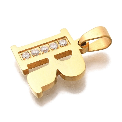 Ion Plating(IP) 304 Stainless Steel Rhinestone Pendants STAS-U035-01G-R-1