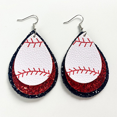 Synthetic Leather Dangle Earrings FS-WG9193E-06-1