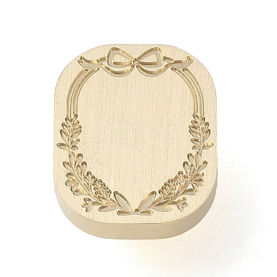 Flower Frame Brass Stamp Heads AJEW-M037-05G-03-1