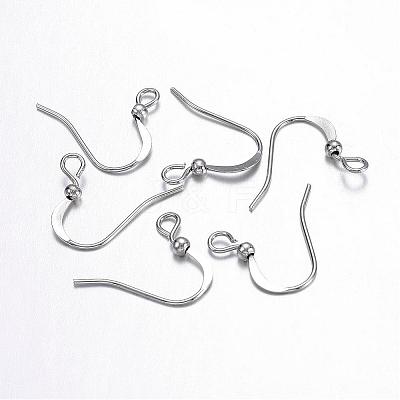 Brass Platinum French Earring Hooks X-KK-Q365-P-NF-1