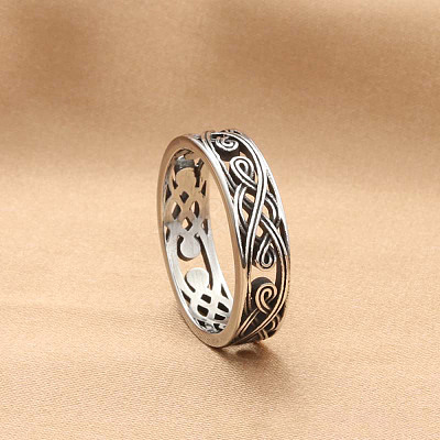 Punk Style 316L Surgical Stainless Steel Finger Rings for Men WGCE559-01-1