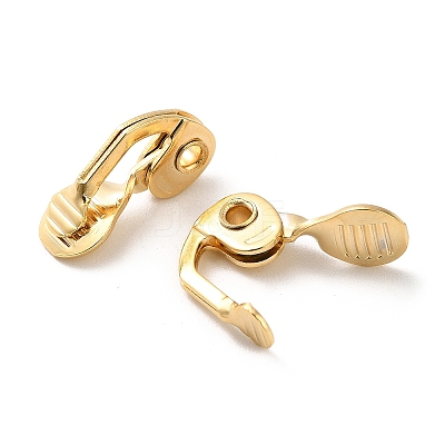 Brass Clip-on Earring Findings KK-F907-09G-1