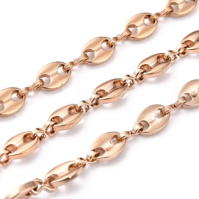 Ion Plating(IP) 304 Stainless Steel Coffee Bean Chain CHS-H031-04RG-1