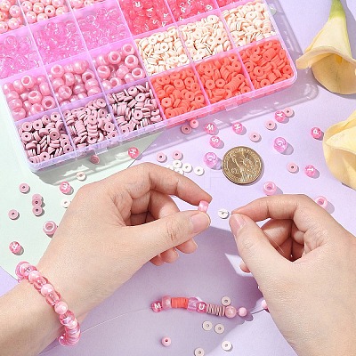 Pink Color Theme DIY Jewelry Kits DIY-YW0012-89-1