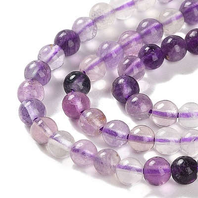 Natural Purple Fluorite Beads Strands X-G-P530-B08-01-1