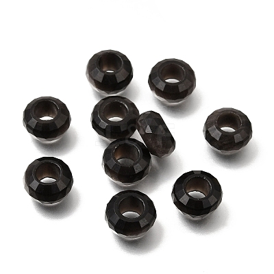 Natural Red Silver Sheen Obsidian European Beads GG-NH0003-A02-1