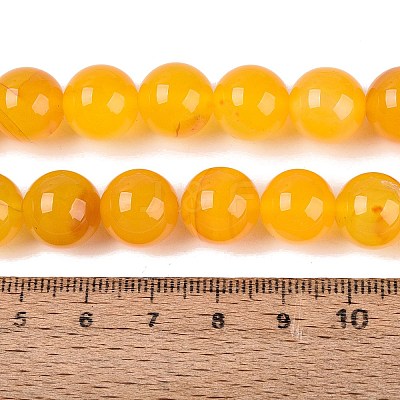 Dyed Natural Agate Beads Strands G-Q606-12MM-A01-1