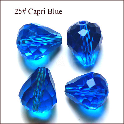 Imitation Austrian Crystal Beads SWAR-F062-10x8mm-25-1