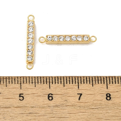 Ion Plating(IP) 304 Stainless Steel Crystal Rhinestone Connector Charms STAS-S131-08G-1