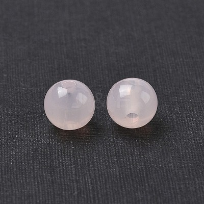Imitation Jade Acrylic Beads X-SACR-S188-08mm-09-1