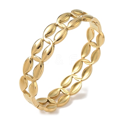 304 Stainless Steel Hinged Cuff Bangles SA-CBAB92B-06G-1