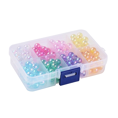 8 Colors Eco-Friendly Transparent Acrylic Beads MACR-X0020-04-8mm-1