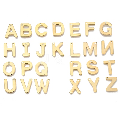 304 Stainless Steel Letter Charms STAS-P141-1