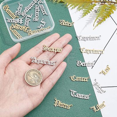 24Pcs 12 Style 201 Stainless Steel Links Connectors STAS-UN0027-46-1