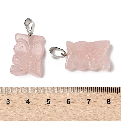 Natural Rose Quartz Pendants G-B127-09P-06-1