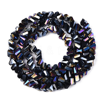 Electroplate Opaque Glass Beads Strands LS-GLAA-N022-4mm-01-1